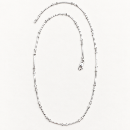 925 Silver Beaded Snake Chain